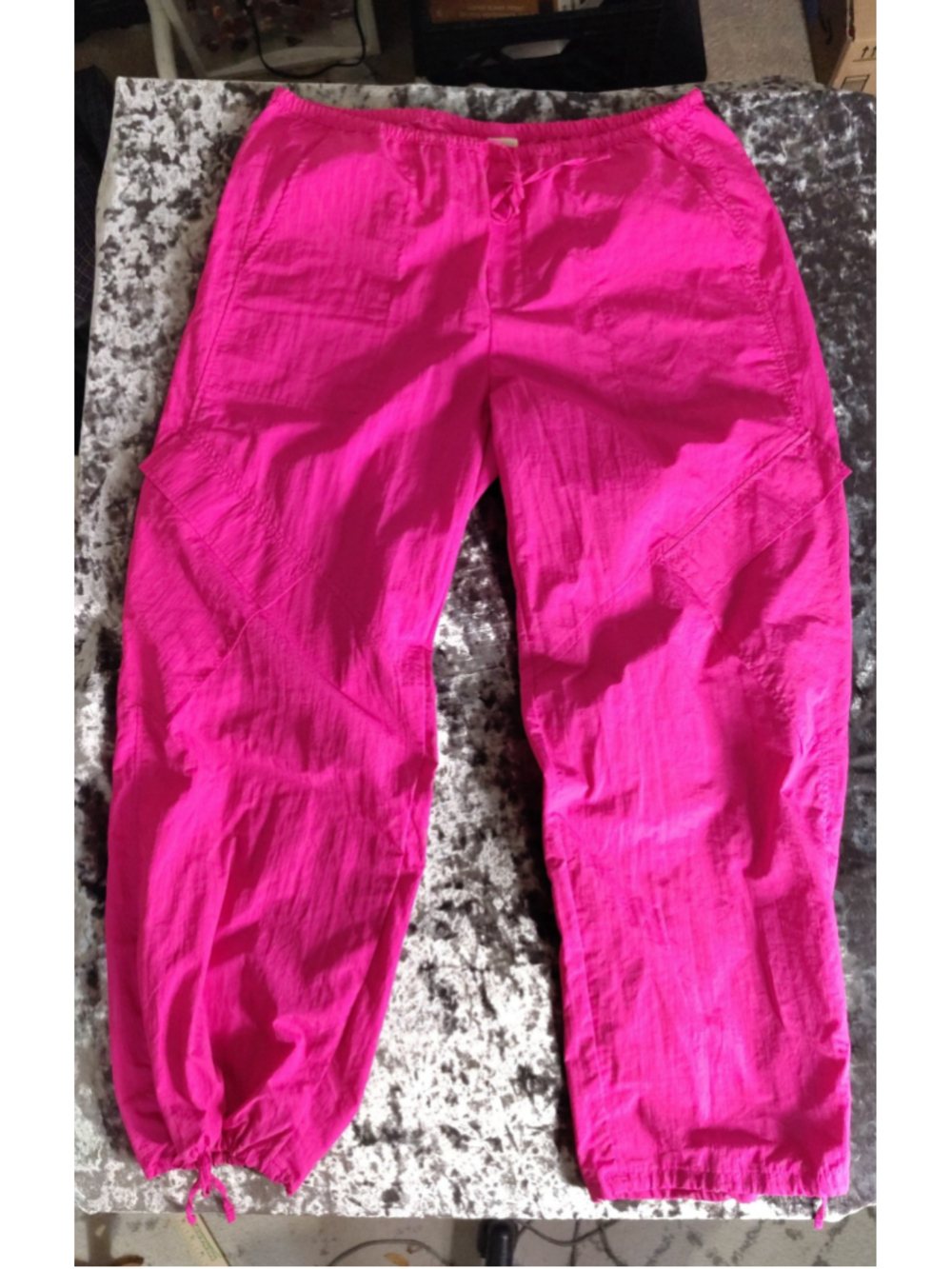 Women's Unbranded Pink Cargo windbreaker parachute Pants size L